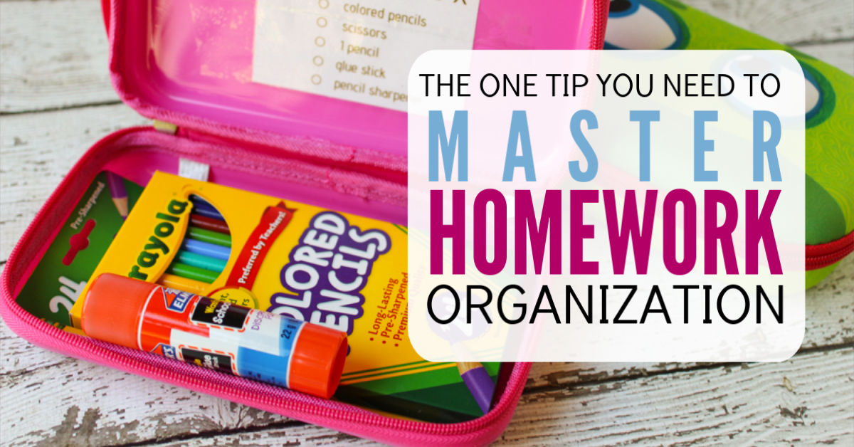 does homework help with organization