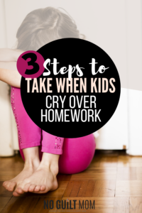 how to stop crying when doing homework